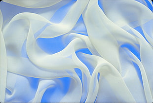 white textile HD wallpaper